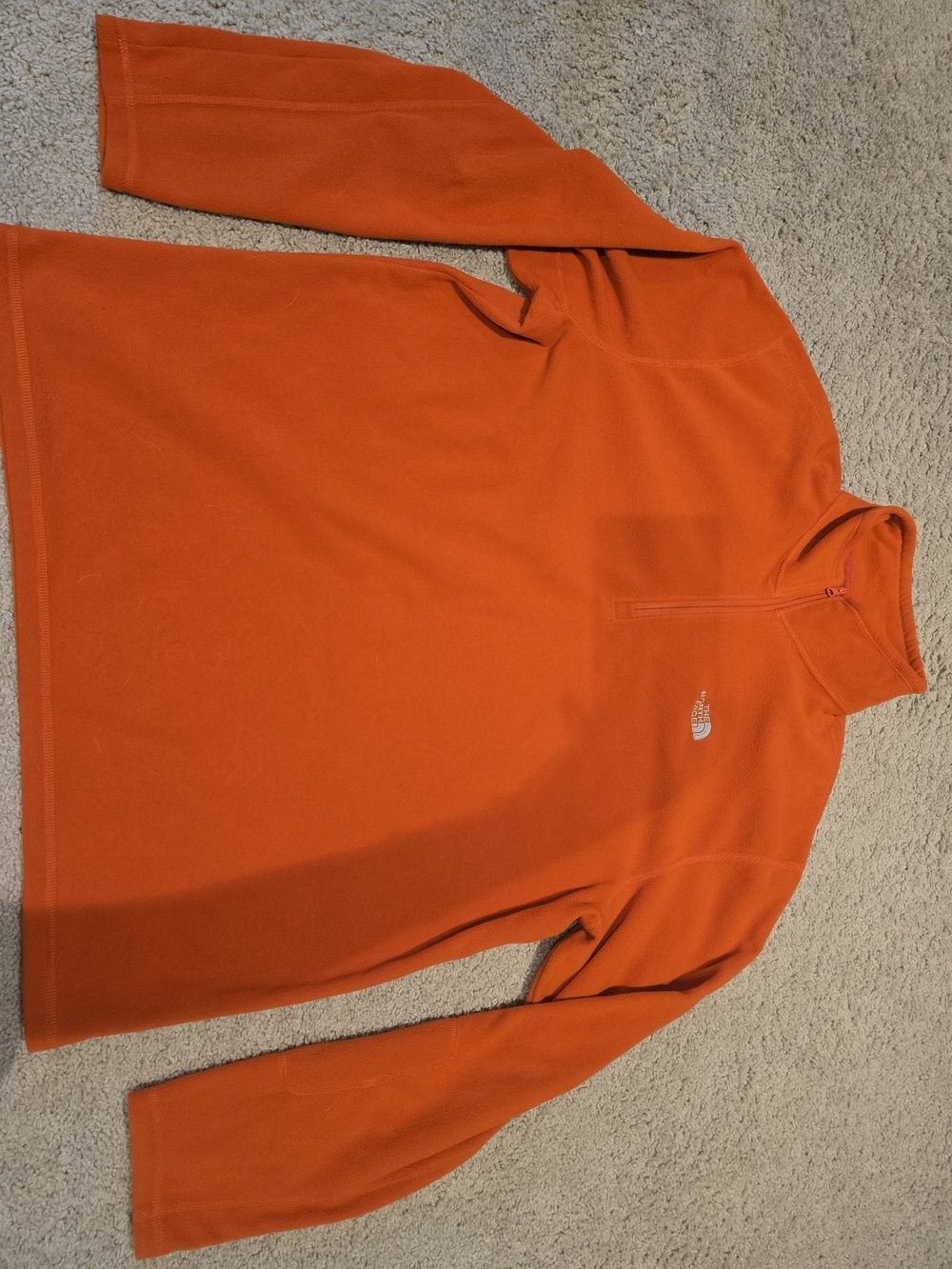 The North Face Men's Bright Orange Half-Zip Fleece
